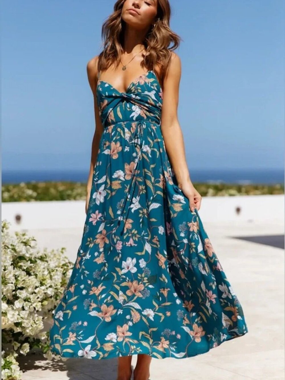 Hello Molly Lady Like You Teal Midi Dress - M